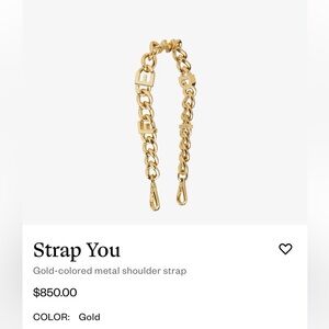 Fendi STRAP YOU gold 50cm strap